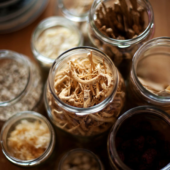 Chinese herbal medicine Piles of Chinese herbal medicine
